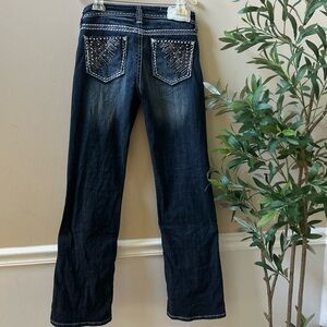 Shyanne Y2K Jeans Size 31 Low Rise Bootcut Rhinestone Embellished Denim Bling